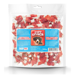 Happet Duck Wrapped with Codfish antiena ir menkė skanėstai šunims, 500 g
