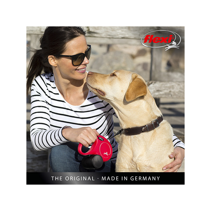 Flexi New Classic Cord virvinis, rožinis pavadėlis šunims, XS, 3 m