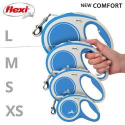 Flexi New Comfort Tape juostinis, žydras pavadėlis šunims, XS, 3 m