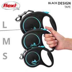 Flexi Black Design juostinis, mėlynas pavadėlis šunims, L, 5 m