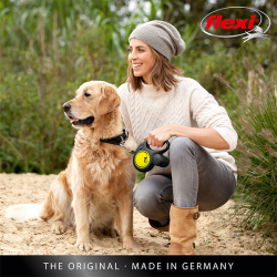 Flexi New Neon Tape juostinis, mėlynas pavadėlis šunims, S, 5 m