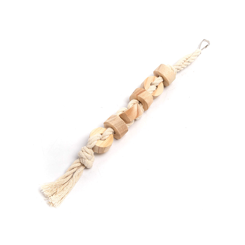 Nobleza medinė virvė žaislas paukščiams, 3x3x33 cm