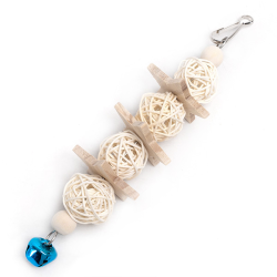 Nobleza medinis žaislas paukščiams, 5x4,8x20 cm