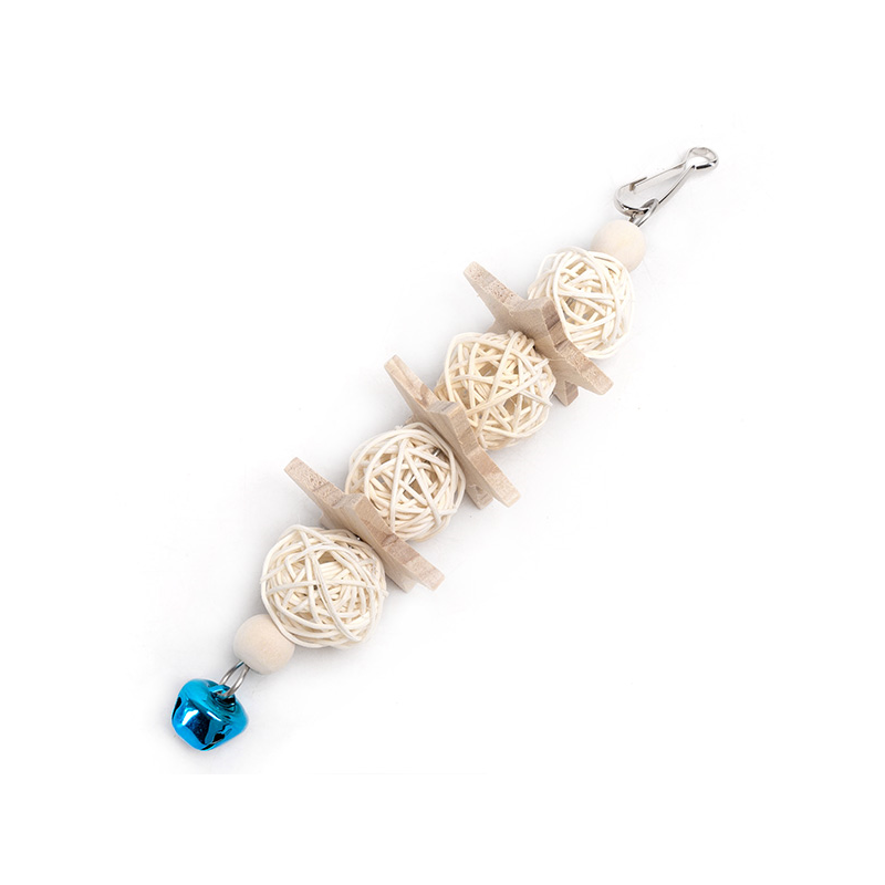 Nobleza medinis žaislas paukščiams, 5x4,8x20 cm