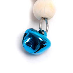 Nobleza medinis žaislas su karoliukais paukščiams, 2,6x2,6x15,5 cm