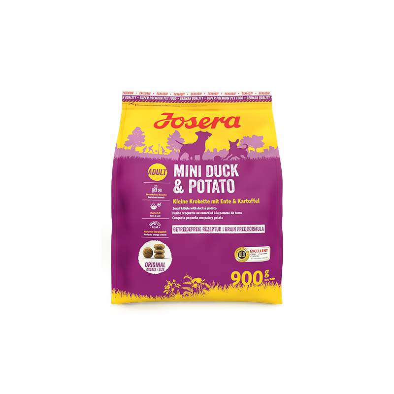 Josera Mini Duck&Potato sausas maistas šunims, 900 g