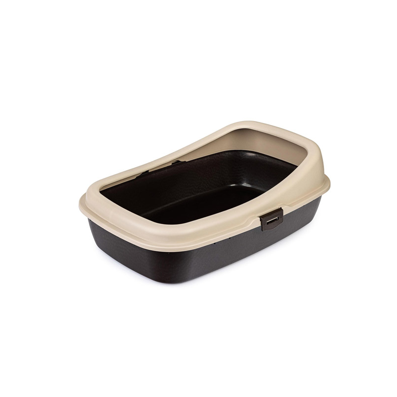 Happet Classic juodas tualetas katėms, 60,5x42x42 cm