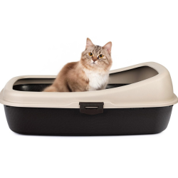 Happet Classic rudas tualetas katėms, 60,5x42x42 cm