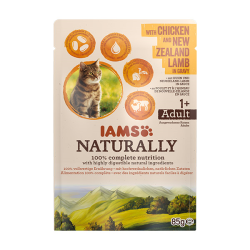 IAMS Naturally konservai su vištiena ir ėriena katėms, 85 g