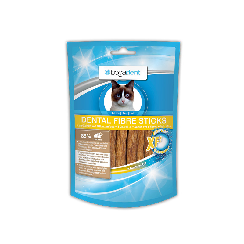 Bogar Dental Fibre skanėstai nuo apnašų ir sąvėlų skrandyje katėms, 50 g
