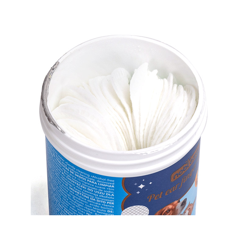 Nobleza servetėlės ausims valyti šunims ir katėms, 50 vnt.