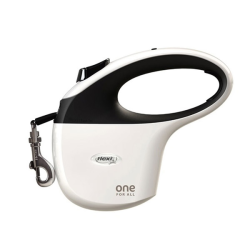 Flexi One juostinis, universalus, baltas pavadėlis šunims, 5 m
