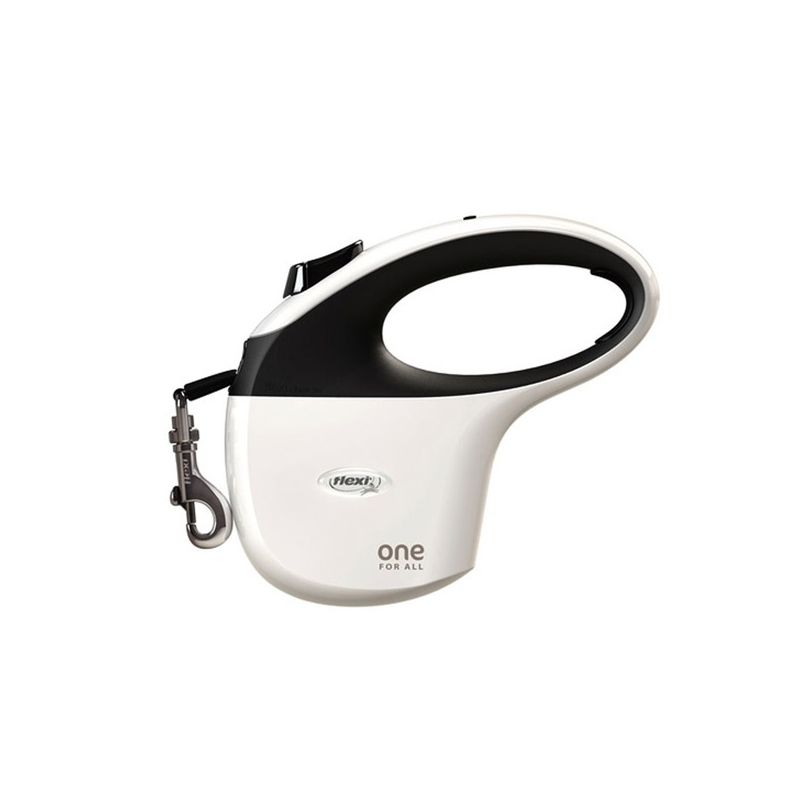 Flexi One juostinis, universalus, baltas pavadėlis šunims, 5 m