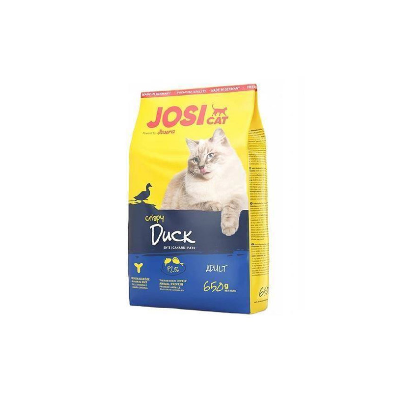 JosiCat Crispy Duck maistas katėms su antiena, 650 g
