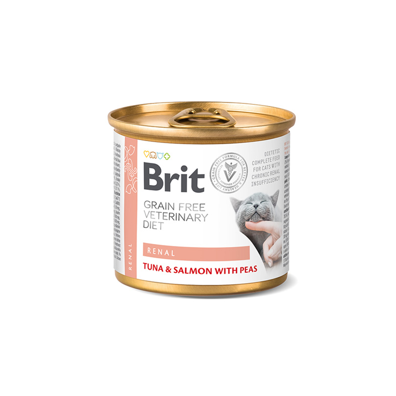 Brit Grain Free Veterinary Diets Renal konservai katėms, 200 g