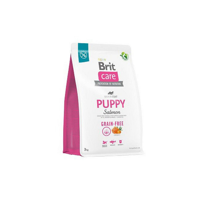 Brit Care Grain Free Puppy Salmon sausas maistas šuniukams, 3 kg