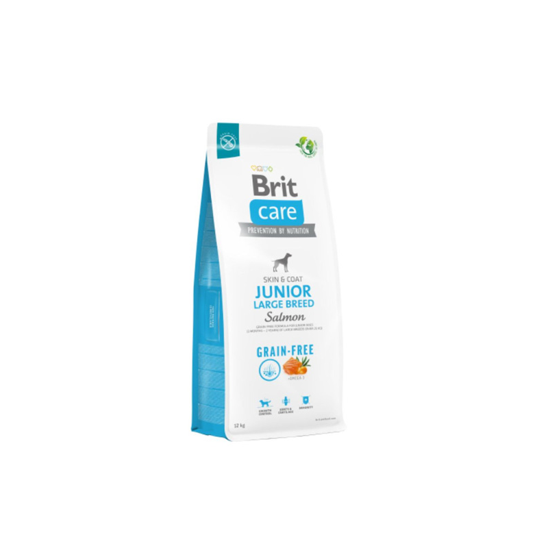 Brit Care Grain Free Junior Large Breed Salmon sausas maistas šunims, 12 kg