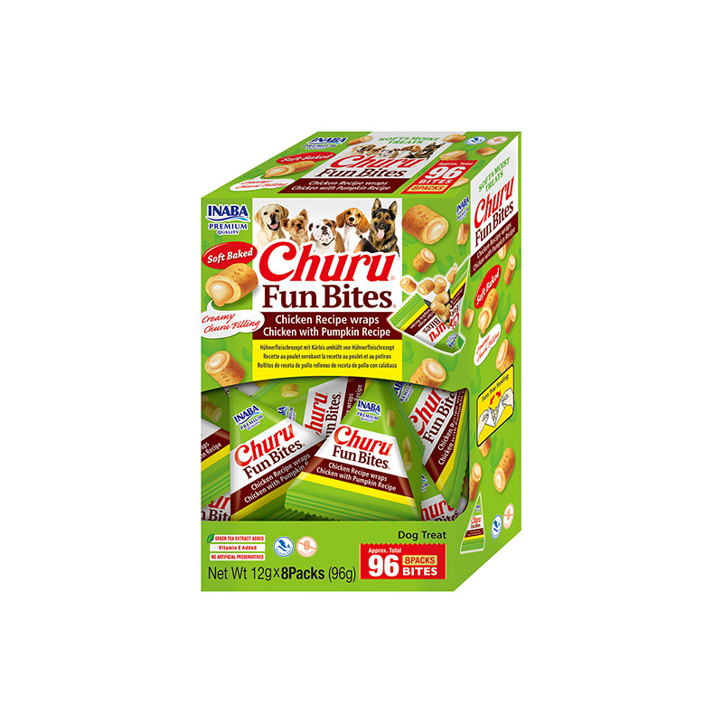 Churu Fun Bites skanėstai su vištiena ir moliūgu šunims, 96 g