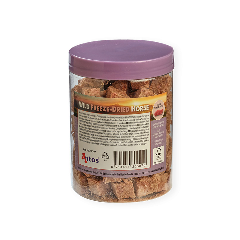 Antos Wild šaltyje džiovinti arklienos skanėstai šunims, 90 g