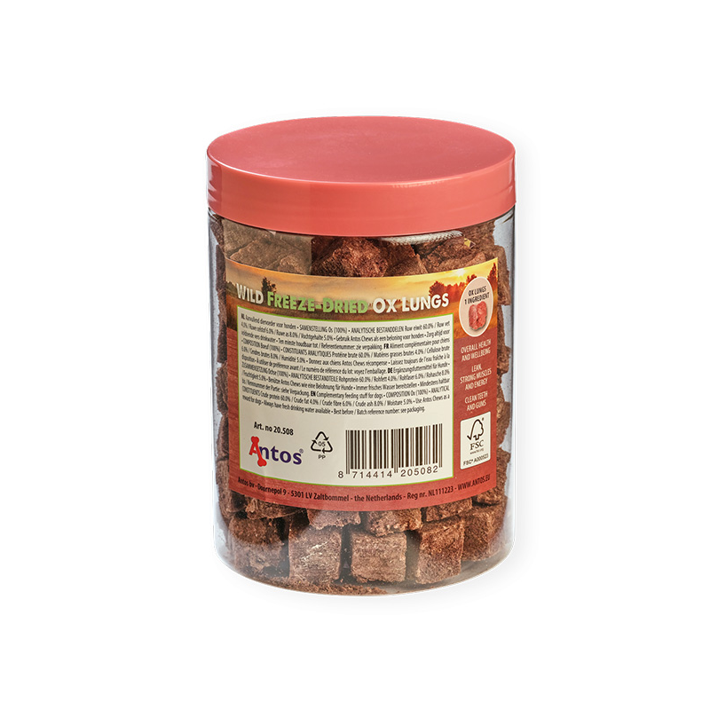Antos Wild šaltyje džiovinti jaučio plaučių skanėstai šunims, 80 g