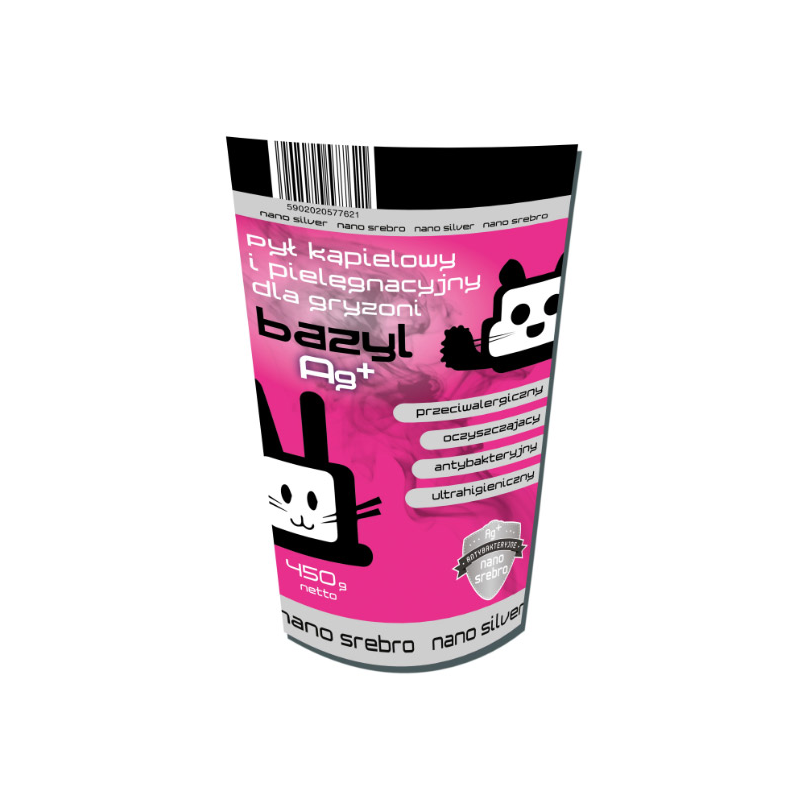 Bazyl Ag+ Bathing and Care Powder smėlis graužikams, 450 g
