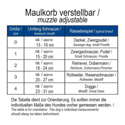 Nobby juodas antsnukis šunims, 13–16 cm