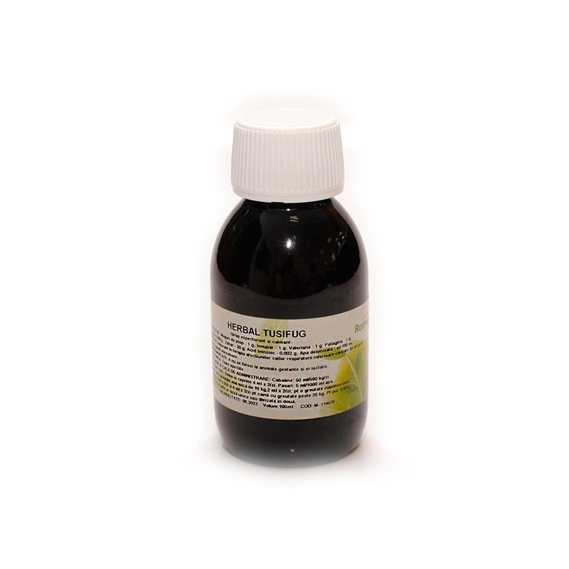 Herbal Tusifug sirupas nuo kosulio šunims ir katėms, 100 ml