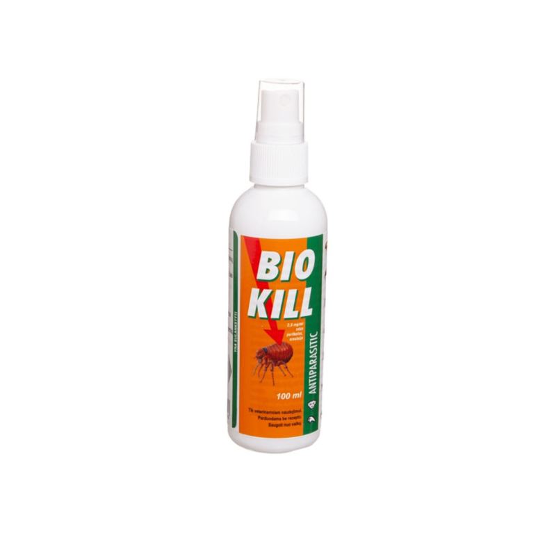 Bio Kill antiparazitinis odos purškalas gyvūnams, 100 ml