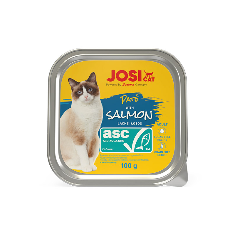 JosiCat Pate ASC lašišos paštetas katėms, 100 g