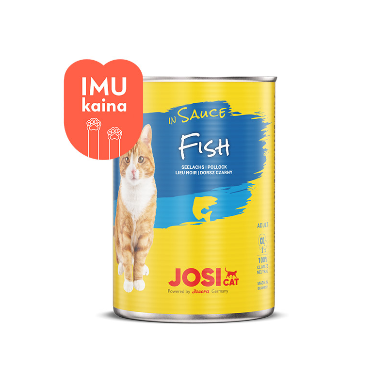 JosiCat Fish in Sauce konservai katėms su žuvimi padaže, 415 g