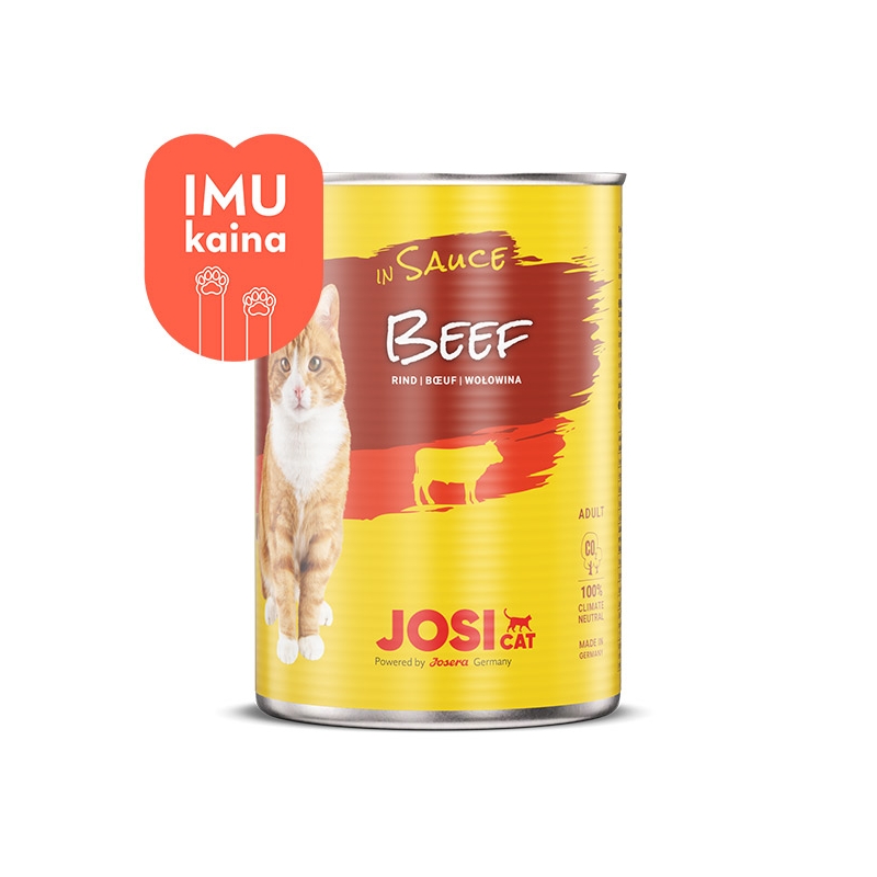 JosiCat Beef in Sauce konservai katėms su jautiena padaže, 415 g