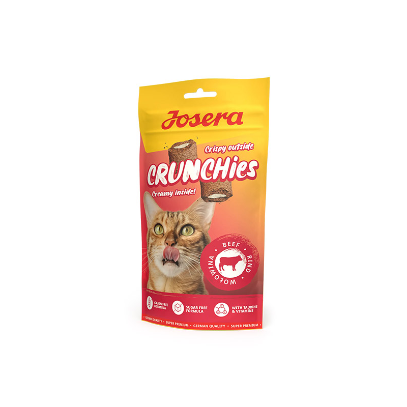 Josera Crunchies Beef jautienos skanėstai katėms, 60 g