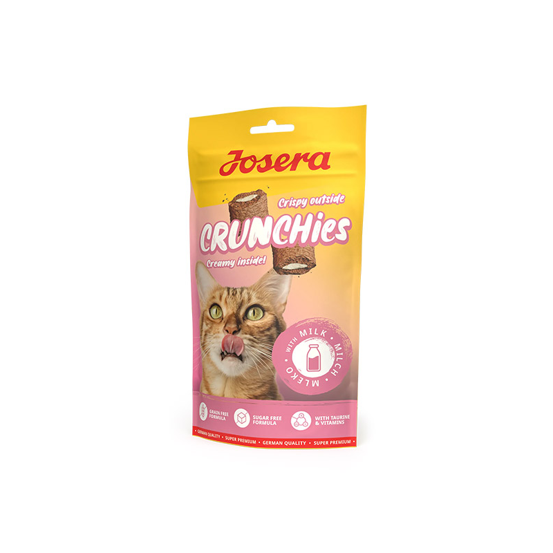 Josera Crunchies Milk skanėstai katėms su pienu, 60 g