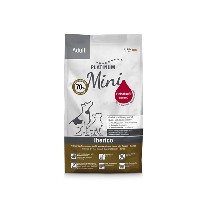 Platinum Adult Mini sausas šunų maistas su Iberijos kiauliena, 900 g
