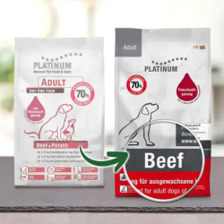 Platinum Adult sausas šunų maistas su jautiena, 5 kg