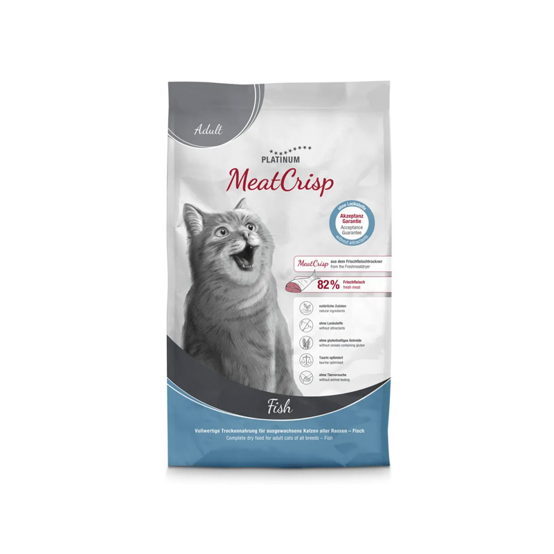 Platinum MeatCrisp Adult sausas maistas katėms su žuvimi, 1,5 kg