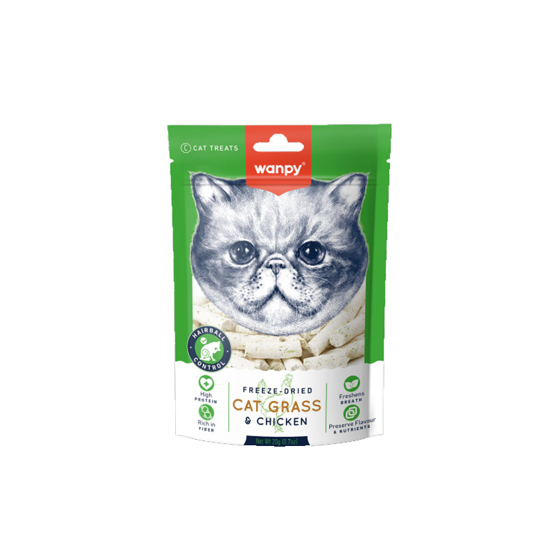 Wanpy Freeze Dried Cat Grass liofilizuoti katžolės skanėstai katėms, 20 g