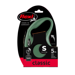 Flexi Classic Tape juostinis, alyvuogių spalvos pavadėlis šunims, S, 5 m