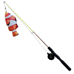 Nobby meškerė su rite ir žuvimi žaislas katėms, 130 cm