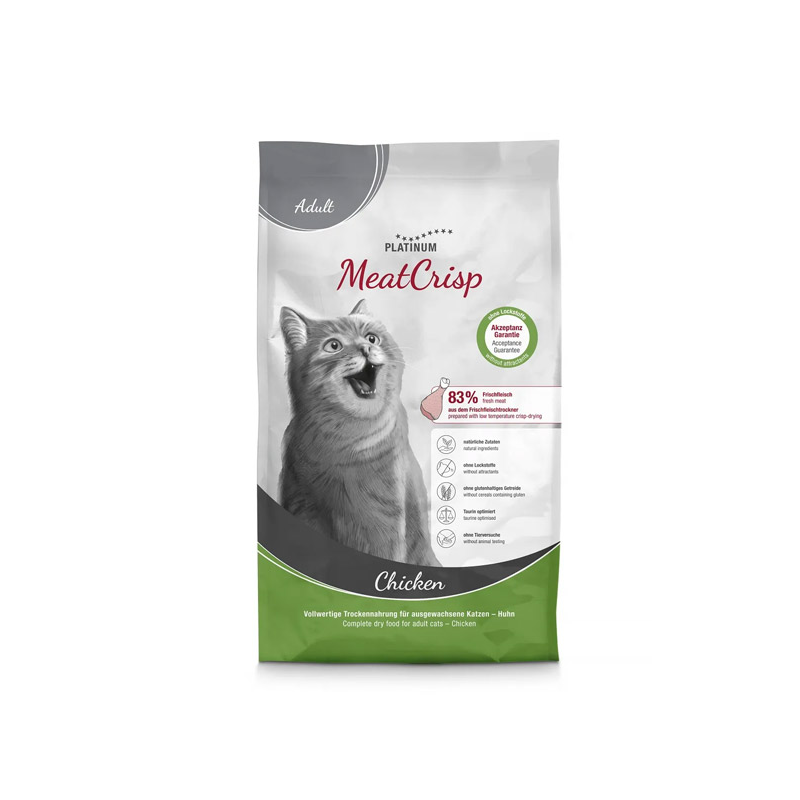 Platinum MeatCrisp Adult maistas su vištiena katėms, 1,5 kg
