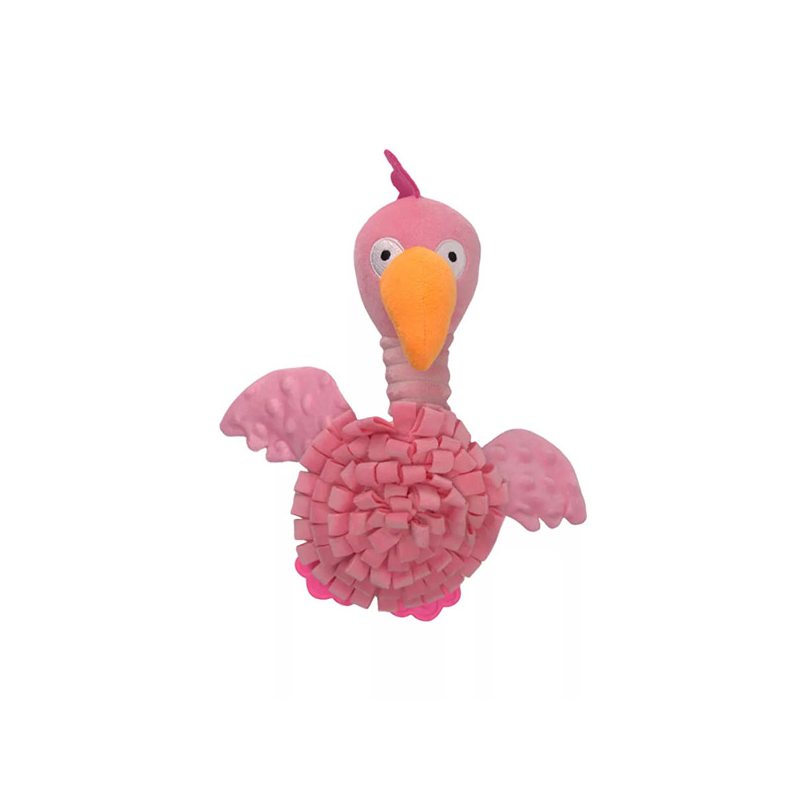 Hap rožinis paukštis–uostymo kilimėlis žaislas šunims, 32 cm