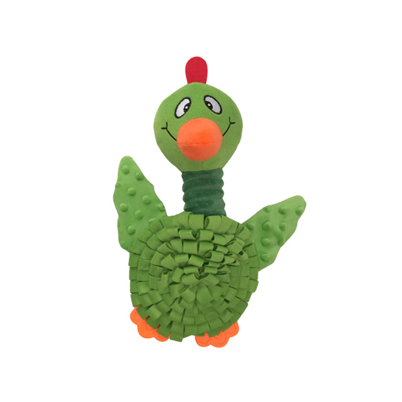 Hap žalias paukštis–uostymo kilimėlis žaislas šunims, 32 cm