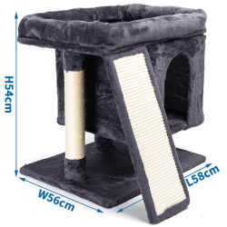 Nobleza pilka draskyklė katėms, 58x56x54 cm