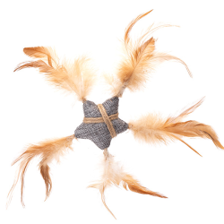 Nobleza žaislai su plunksnomis ir katžole katėms, 1 vnt.