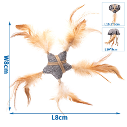 Nobleza žaislai su plunksnomis ir katžole katėms, 1 vnt.