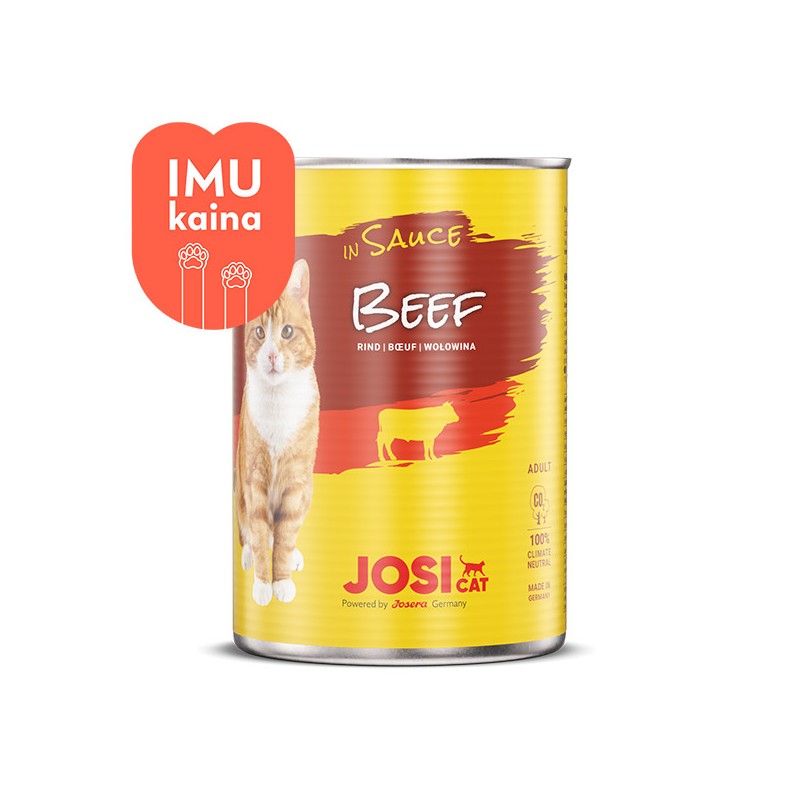 JosiCat Beef in Sauce konservai katėms su jautiena padaže, 415 g