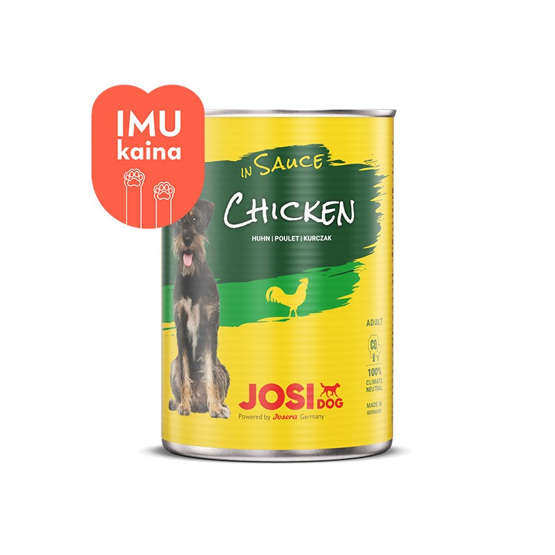 JosiDog Chicken in Sauce konservai šunims su vištiena padaže, 415 g