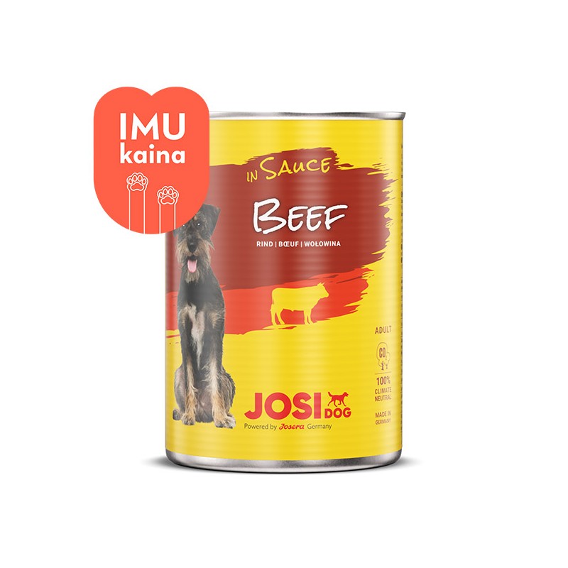 JosiDog Beef in Sauce konservai šunims su jautiena padaže, 415 g