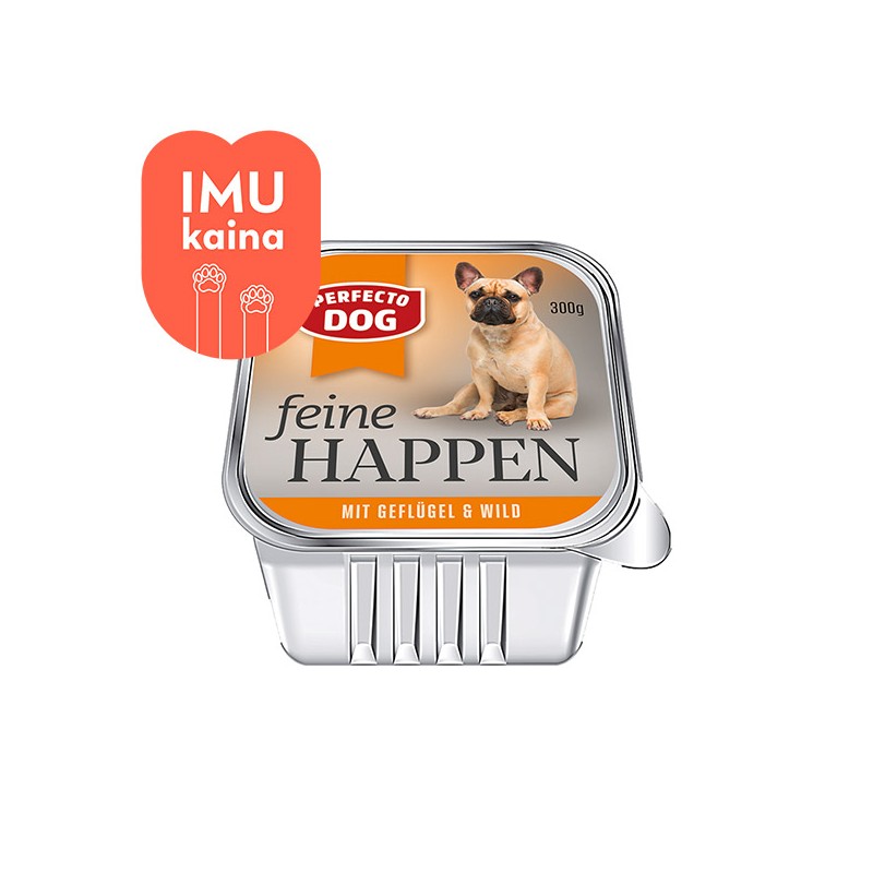 Perfecto Dog paukštienos ir žvėrienos paštetas šunims, 300 g
