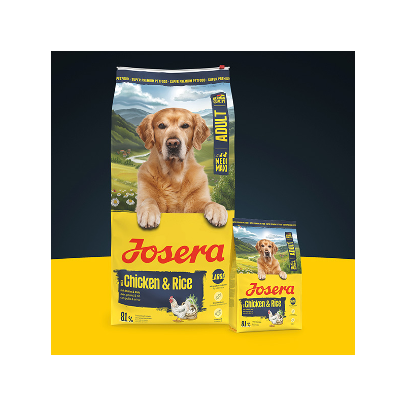 Josera Medi/Maxi Chicken&Rice sausas maistas šunims, 12,5 kg